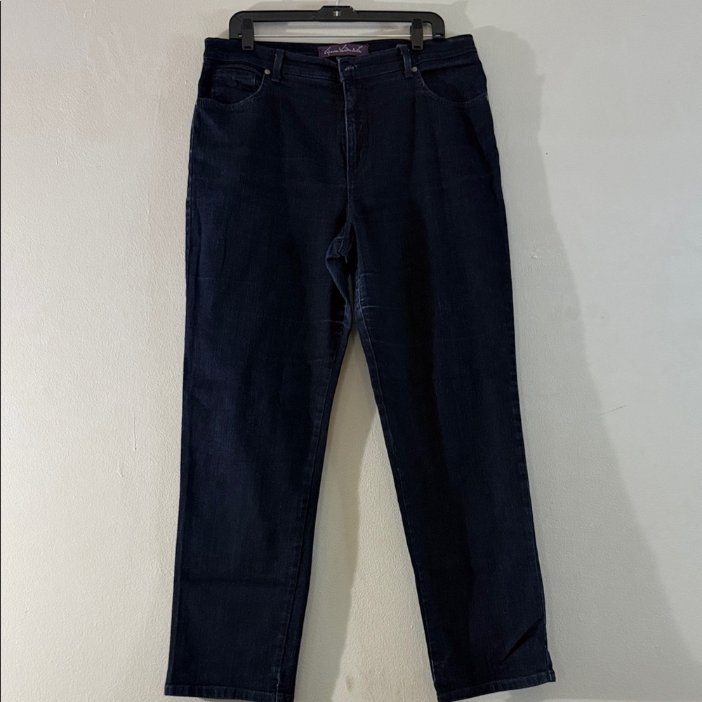 Gloria Vanderbilt Amanda Jeans Classic Fit, Dark Wash, Stretch Denim - Size 16